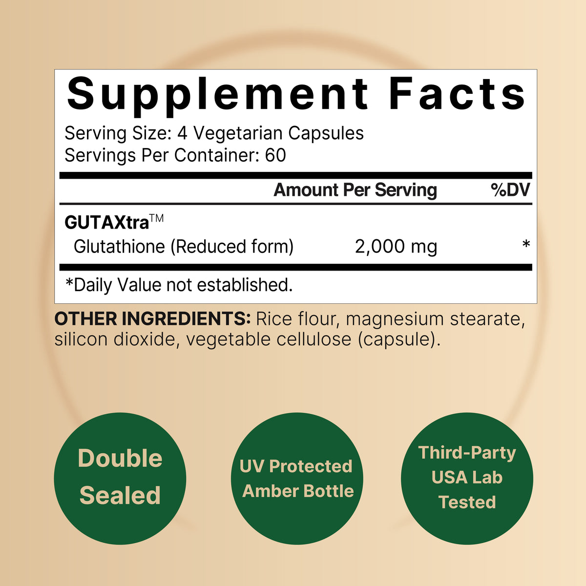 Glutathione Supplement 2,000mg Per Serving, 240 Veggie Capsules NatureBell Glutathione Supplement 2,000mg Per Serving, 240 Veggie Capsules NatureBell