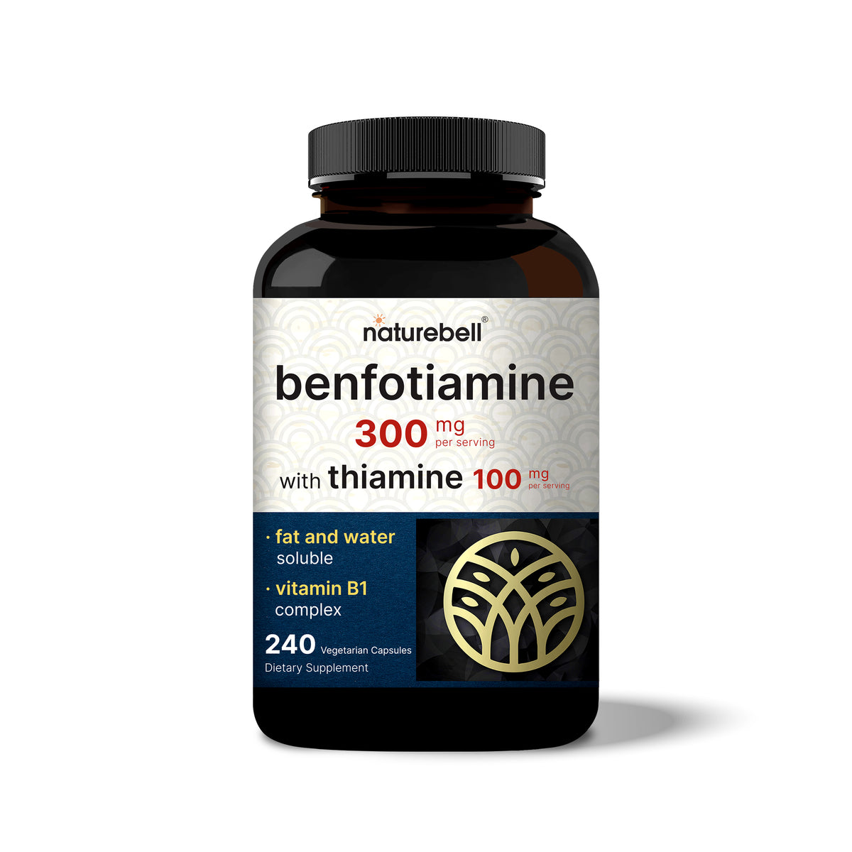 Benfotiamina 300mg – 120 Capsule Vegane – Vitamina B1 Premium Per Benessere Generale