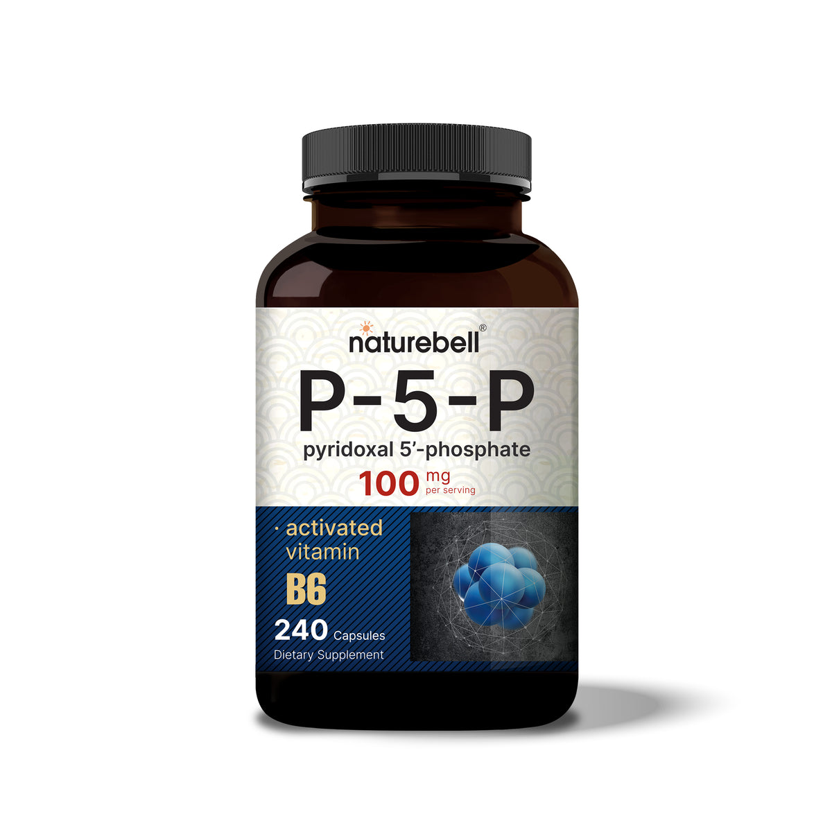 P-5-P (Pyridoxal-5-Phosphate), 240 Capsules – NatureBell