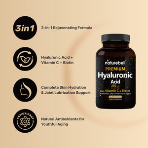 Hyaluronic Acid Supplements 250mg | 240 Capsules,