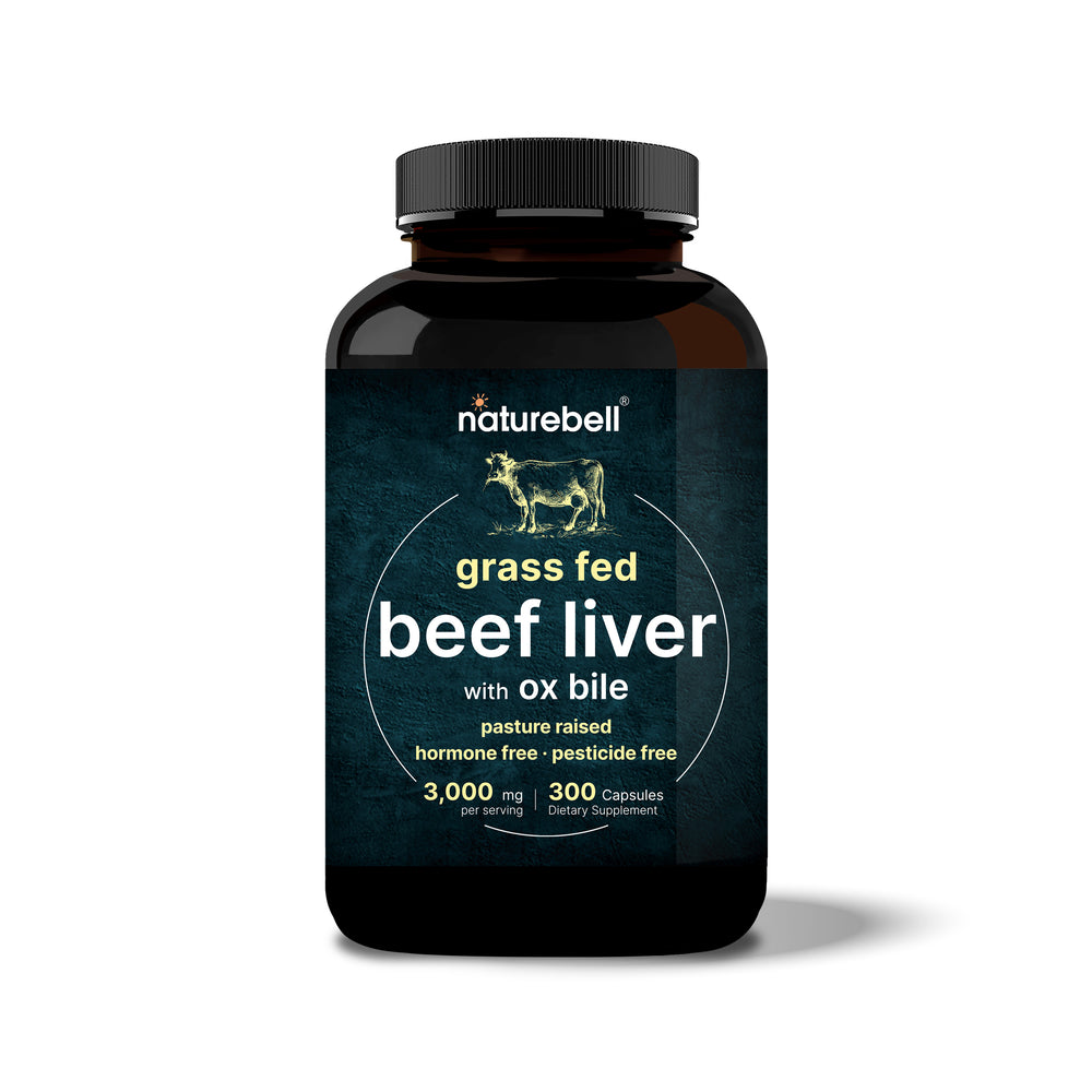 Beef Liver Capsules with Ox Bile, 3,000mg Per Serving, 300 Count