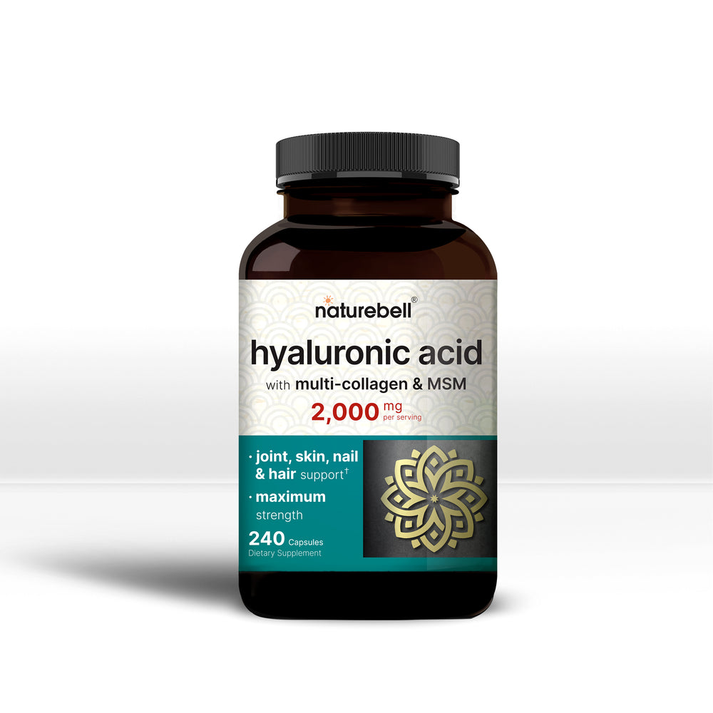 Hyaluronic Acid with MSM & Collagen, 2000mg Per Serving, 240 Capsules