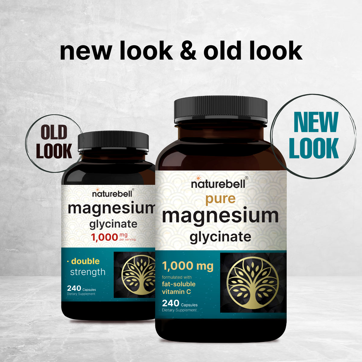 Pure Magnesium Glycinate 1,000 mg, 240 Vegetarian Capsules – NatureBell
