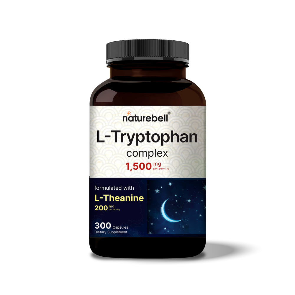 L Tryptophan 1300mg with L Theanine 200mg, 300 Capsules