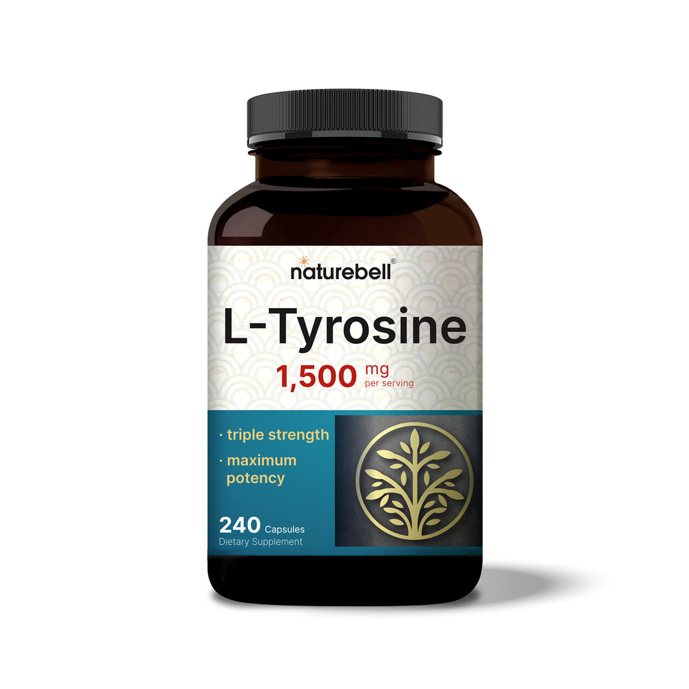 L Tyrosine Supplement, 1,500mg Per Serving, 240 Capsule