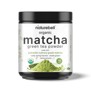 Organic Matcha Green Tea Powder, 1 Pound, Unsweetened with Zero Sugar