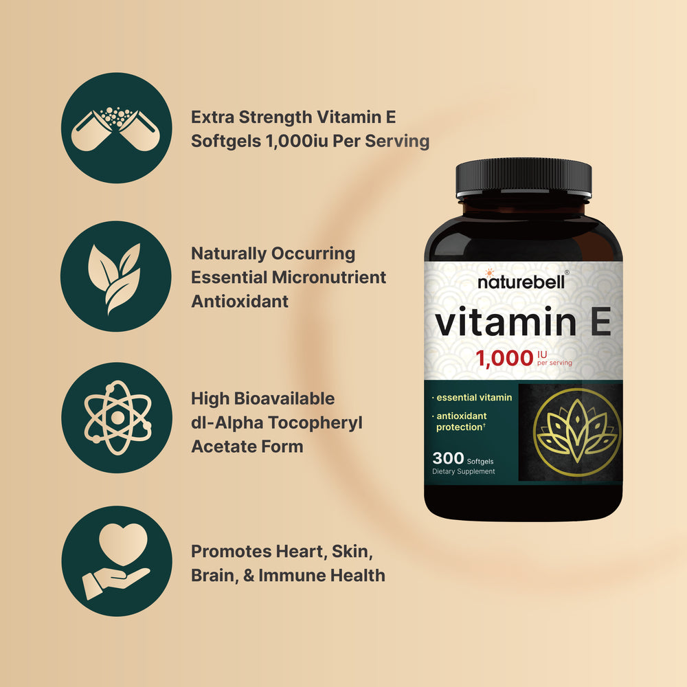 Vitamin E Oil Softgels, 1,000iu Per Serving, 300 Pills