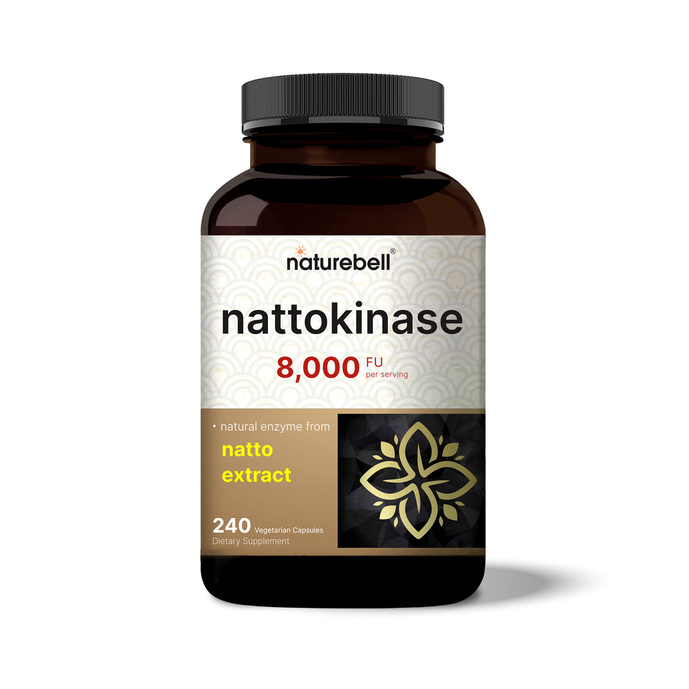 Nattokinase Supplement 8,000 FU Per Serving, 240 Veggie Capsule