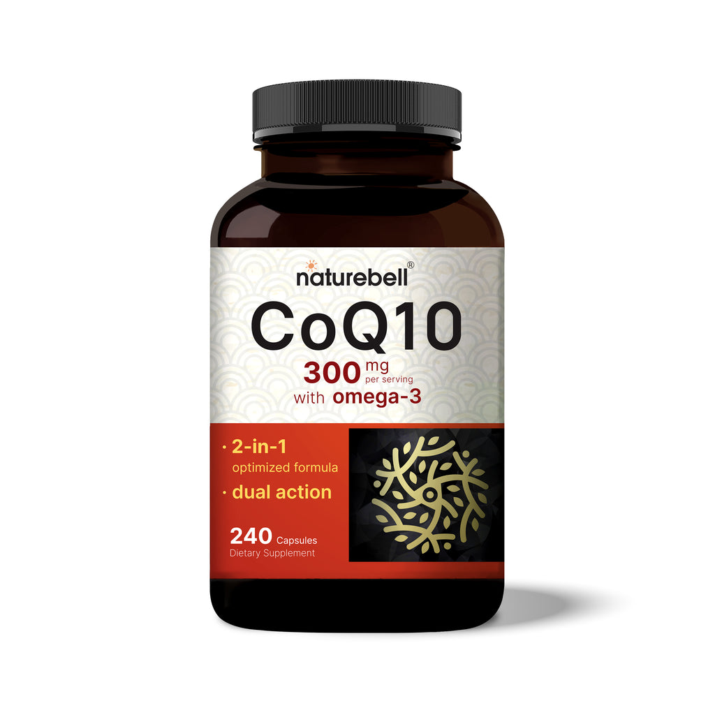 CoQ10 (Ubiquinone) 300mg with Omega 3 Fatty Acids, 240
