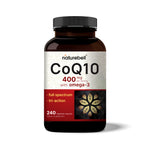 CoQ10 400mg with Omega 3 Fatty Acids, 240 Capsules