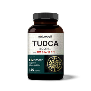 TUDCA 500mg with OX Bile 125mg Per Serving, 120 Capsules