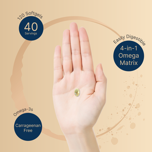 Vegan Omega 3 Algae Oil Supplement 1,250 mg Per Serving 120 Veggie Softgels