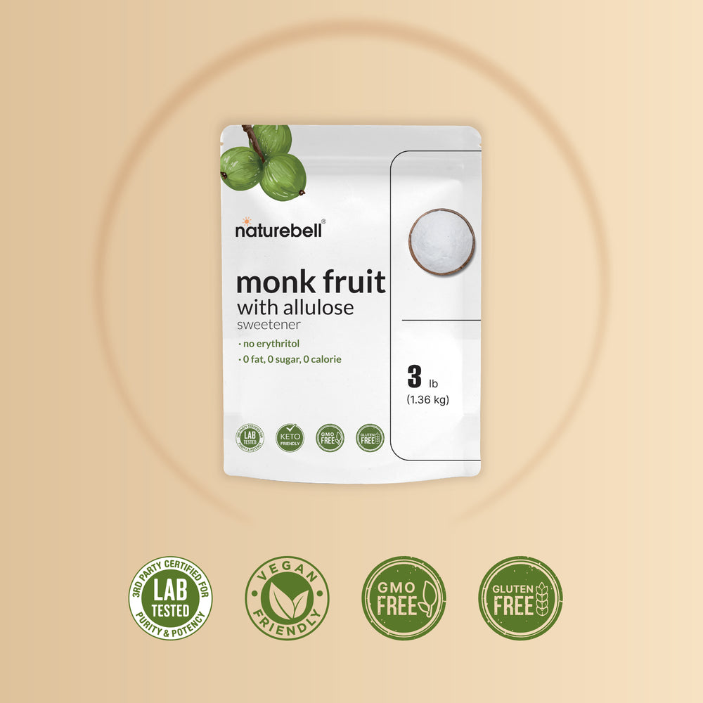 
            
                Load image into Gallery viewer, Monk Fruit &amp;amp; Allulose Sweetener with No Erythritol, 3 Pounds
            
        