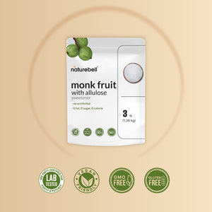 Monk Fruit & Allulose Sweetener with No Erythritol, 3 Pounds