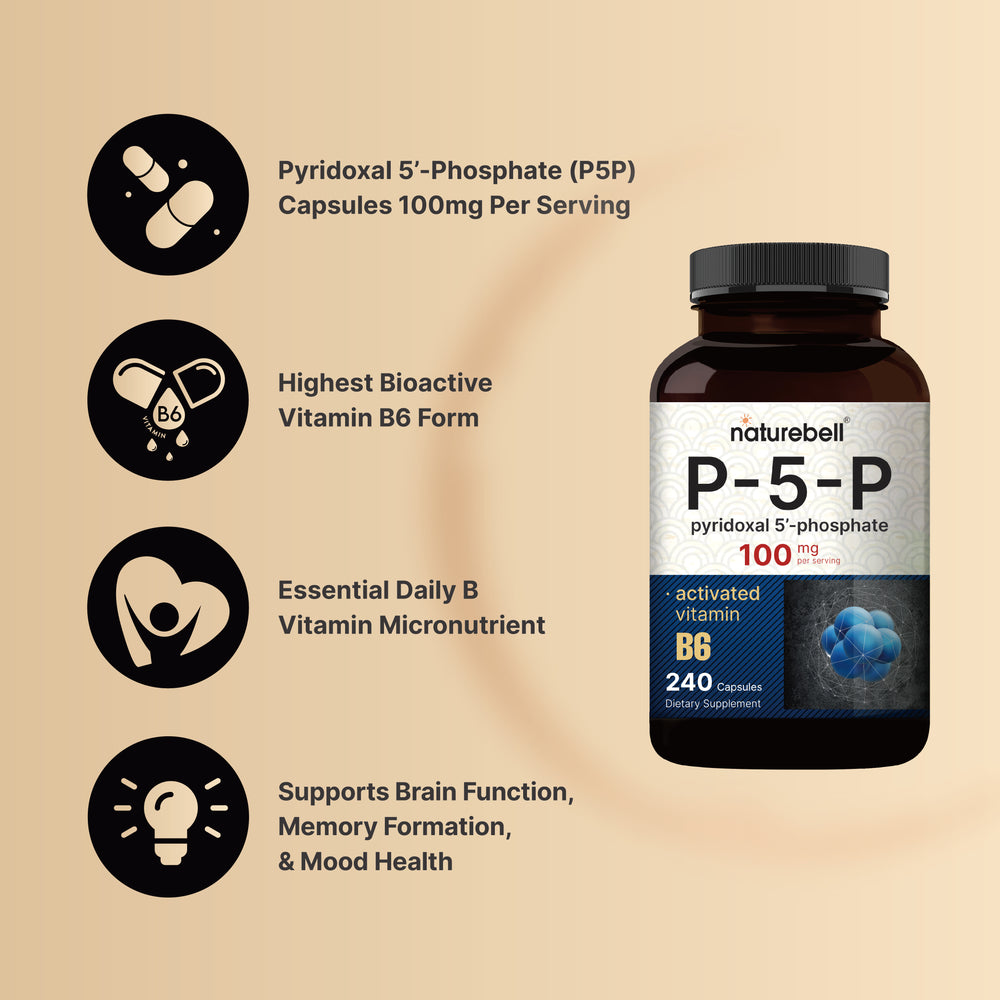 P-5-P (Pyridoxal-5-Phosphate), 240 Capsules