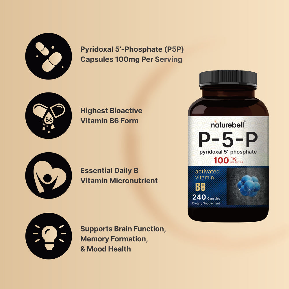 
            
                Load image into Gallery viewer, P-5-P (Pyridoxal-5-Phosphate), 240 Capsules
            
        