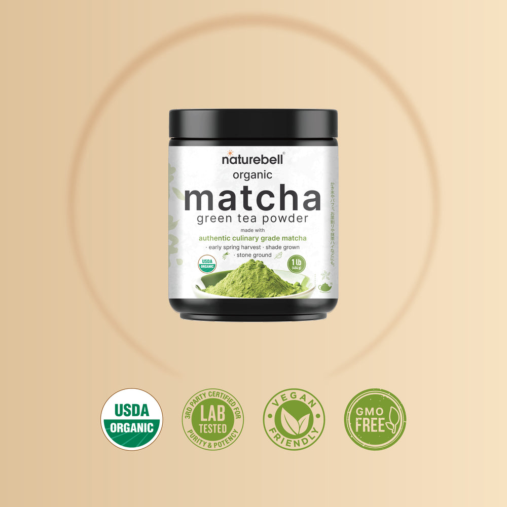Organic Matcha Green Tea Powder, 1 Pound, Unsweetened with Zero Sugar