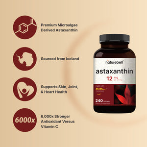 NatureBell Astaxanthin 12mg, 240 Softgels