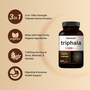 Organic Triphala, 240 Counts
