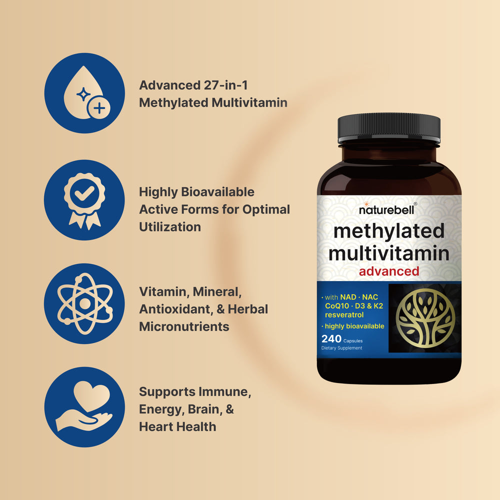 Methylated Multivitamin, 240 Capsules, Highly Bioavailable