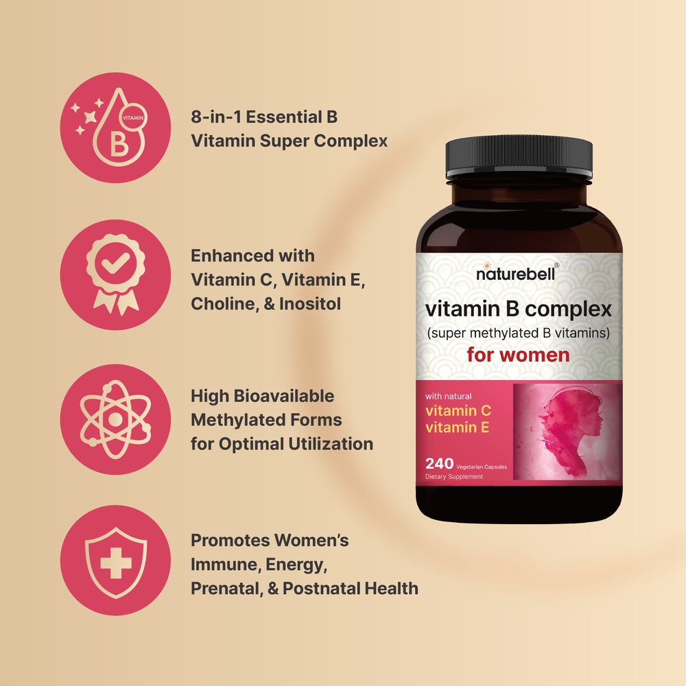 Vitamin B Complex for Women, 240 Veggie Capsules