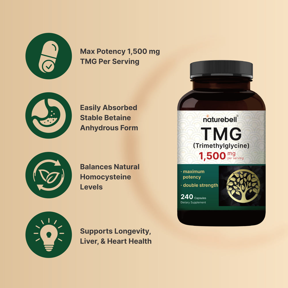 TMG (Trimethylglycine) 1500mg capsules 240 count
