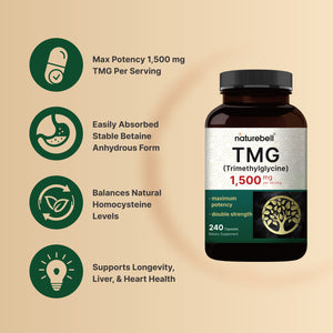 TMG (Trimethylglycine) 1500mg capsules 240 count