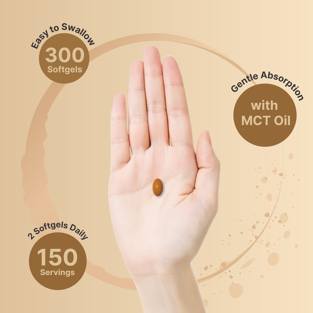 Ginger Root with MCT Oil – 6,000mg Equivalent – 300 Softgels
