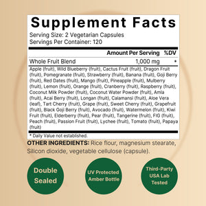 Everyday Fruits and Vegetables Supplements, 480 Total Vegetarian Capsules