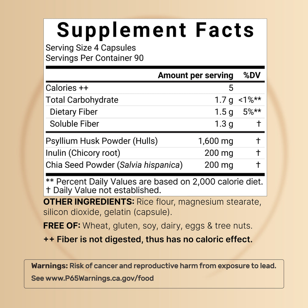 NatureBell Psyllium Husk Capsules 2,000mg Per Serving, 360 Count