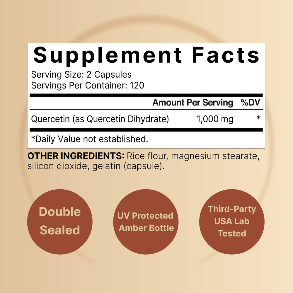 Quercetin 1000mg Per Serving | 240 Capsules