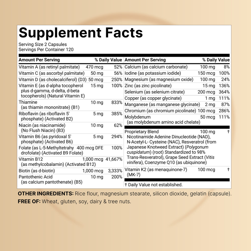 Methylated Multivitamin, 240 Capsules, Highly Bioavailable