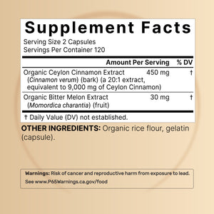 2 Pack Ceylon Cinnamon 9000mg Per Serving, 480 Capsules