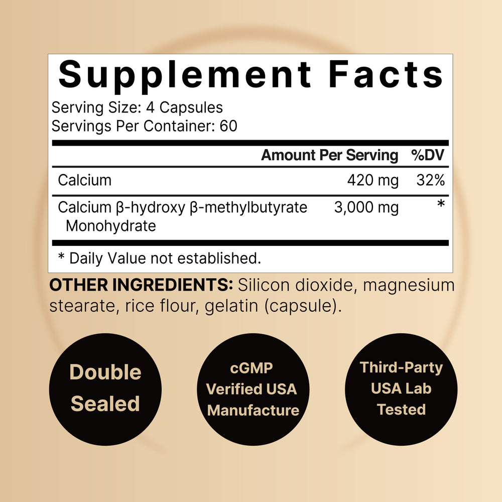 HMB 3,000mg Per Serving | 240 Capsules
