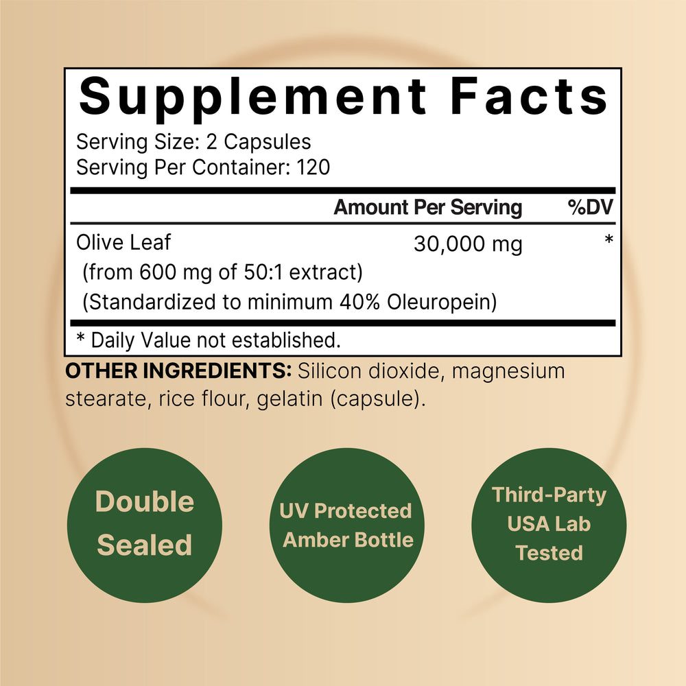 Olive Leaf Extract 30000mg, 240 Capsules