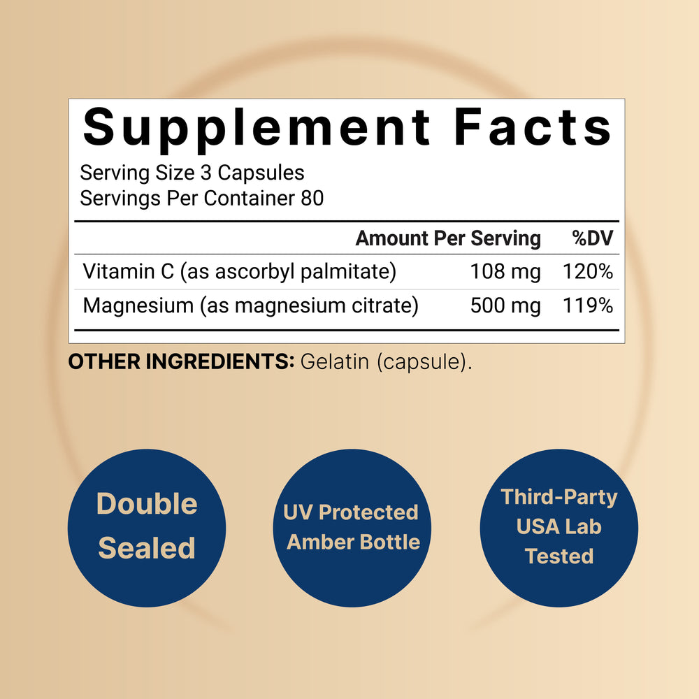 2 Pack Magnesium Citrate 500mg, 480 Capsules