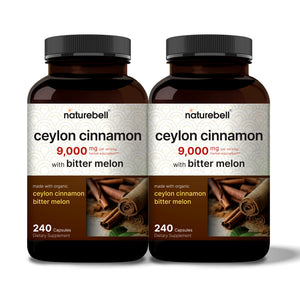 2 Pack Ceylon Cinnamon 9000mg Per Serving, 480 Capsules