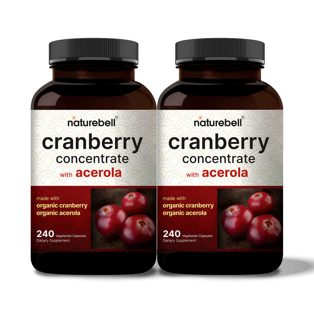 2 Pack Cranberry Concentrate with Acerola, 240 Vegetarian Capsules –  NatureBell