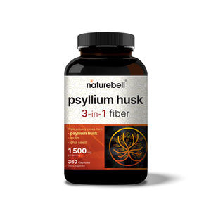 Psyllium Husk Capsules 1500mg Per Serving, 360 Count