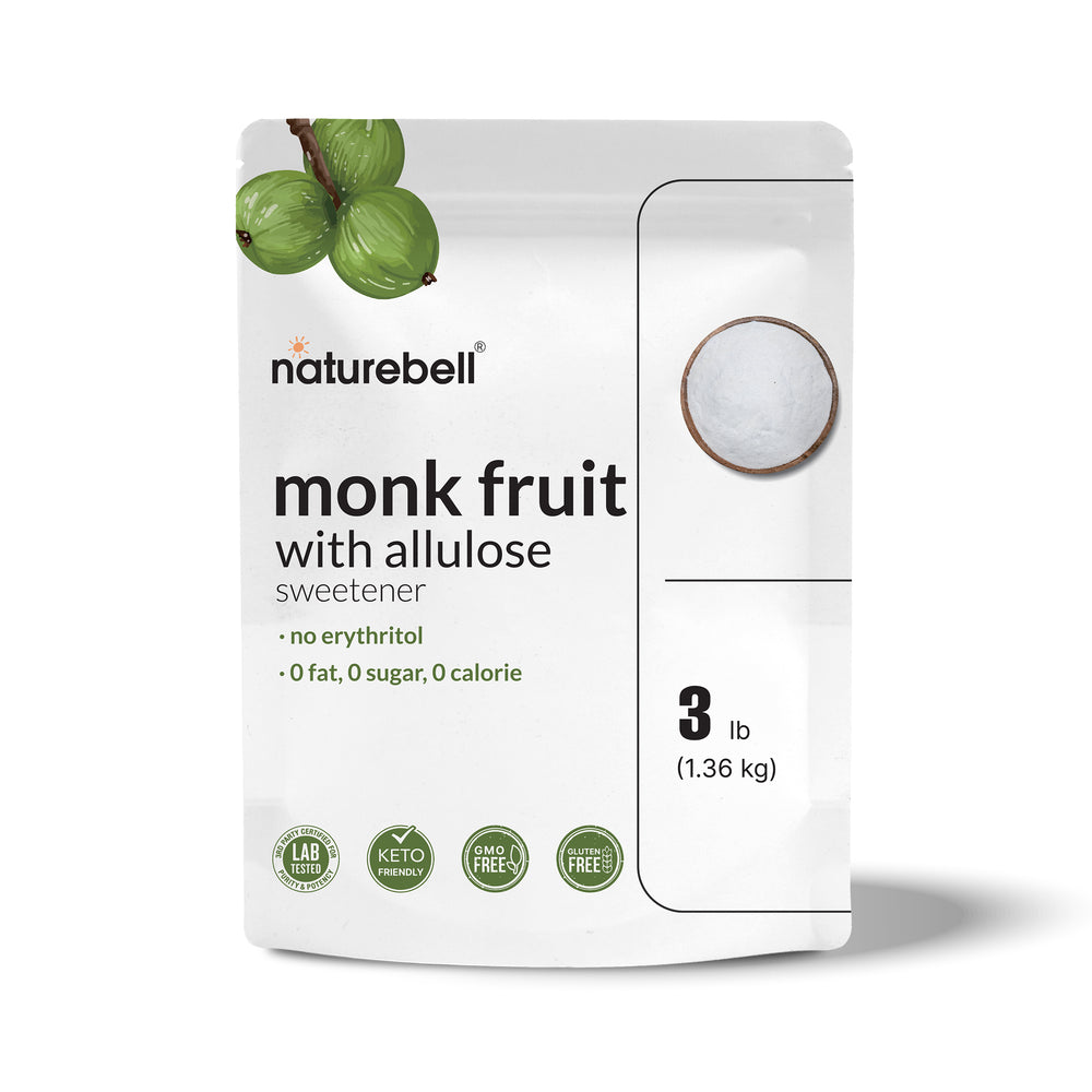 Monk Fruit & Allulose Sweetener with No Erythritol, 3 Pounds