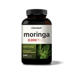 Moringa Capsules (Made with Organic Moringa Powder), 8000mg Per Serving, 240 Counts