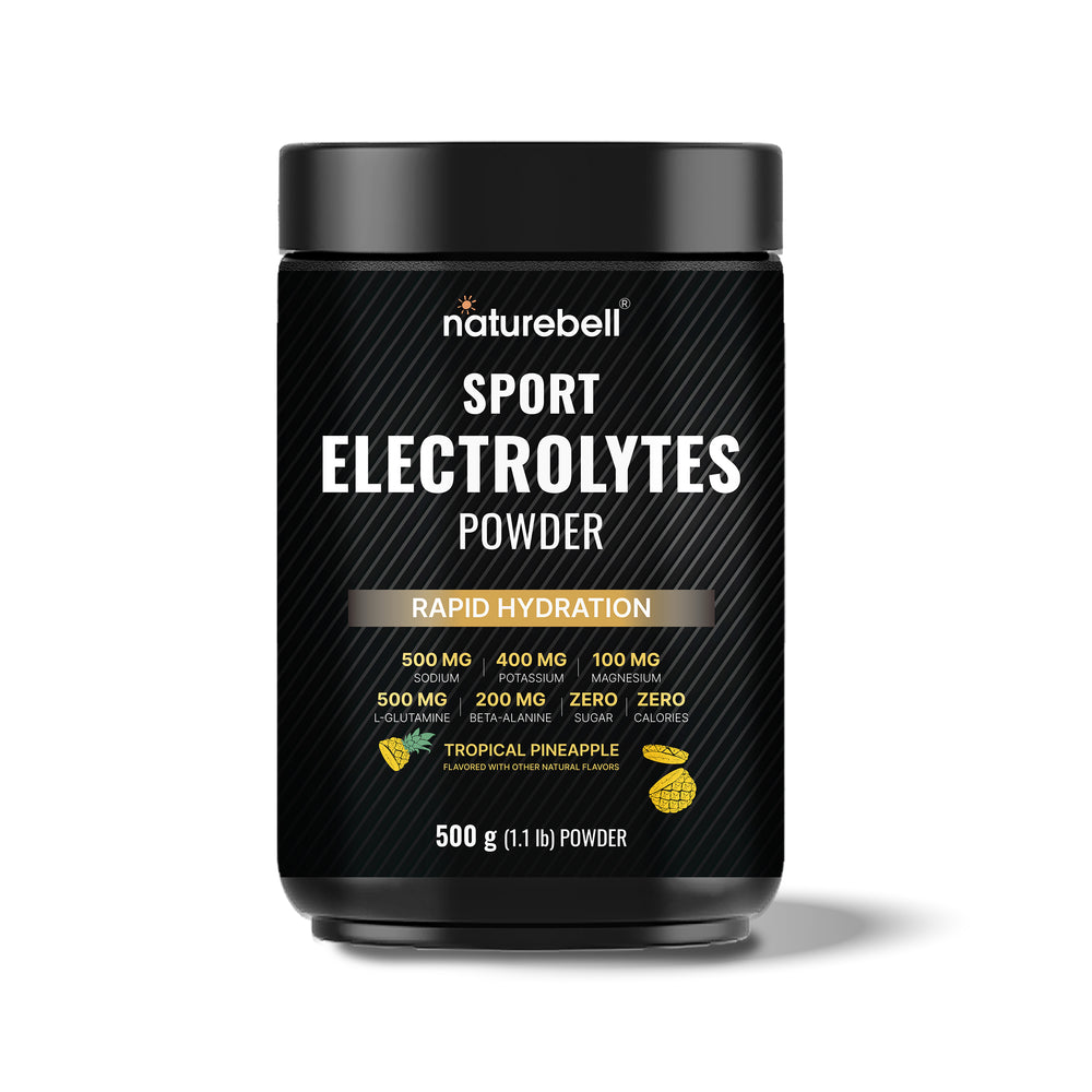 Sport Electrolytes Powder No Sugar, 500g (52 Servings) – Tropical Pineapple Flavor