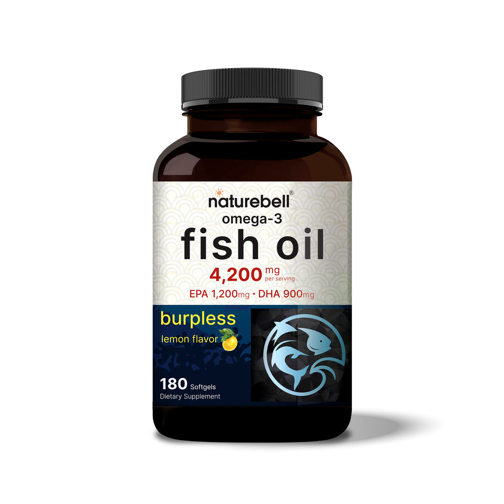 Omega 3 Fish Oil 4,200mg, 180 Burpless Softgels