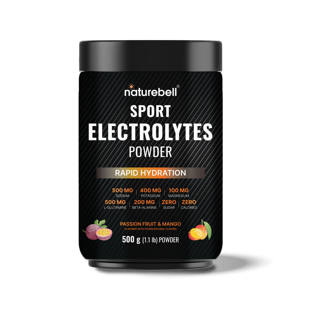 Sport Electrolytes Powder No Sugar, 500g (52 Servings) – Passion Fruit & Mango Flavor