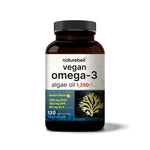 Vegan Omega 3 Algae Oil Supplement 1,250 mg Per Serving 120 Veggie Softgels