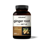 Ginger Root with MCT Oil – 6,000mg Equivalent – 300 Softgels