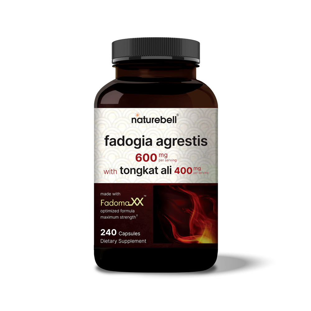 Fadogia Agrestis 600mg Complexed with Tongkat Ali 400mg, 240 Capsules