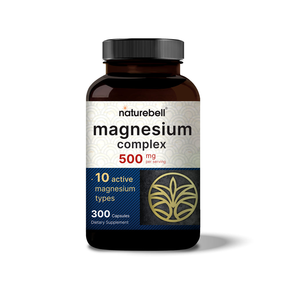 Magnesium Complex Supplement 500mg, 300 Capsules