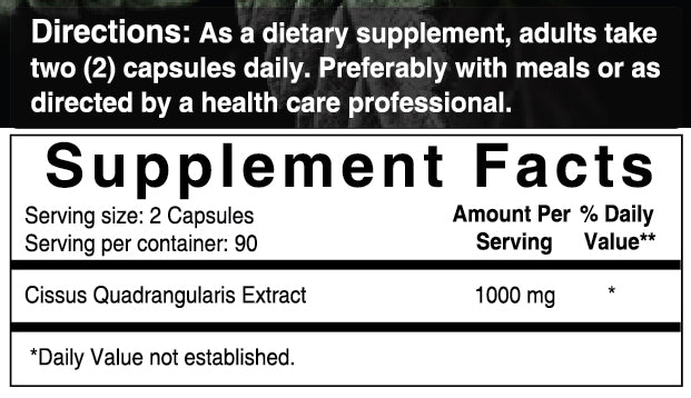 Cissus Quadrangularis Extract, 180 capsules