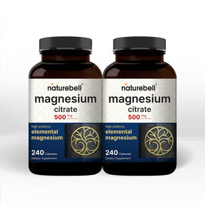 2 Pack Magnesium Citrate 500mg, 480 Capsules